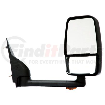 Velvac 714474 2020 Deluxe Series Door Mirror - Black, 96" Body Width, Deluxe Head, Passenger Side