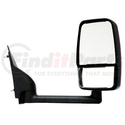 Velvac 714486 2020 Standard Door Mirror - Black, 102" Body Width, 17.50" Arm, Standard Head, Passenger Side