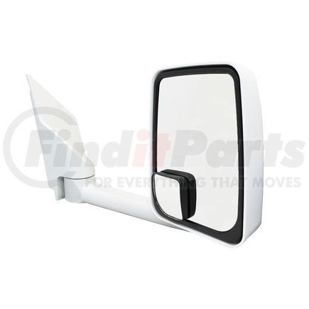 Velvac 714490 2020 Standard Door Mirror - White, 96" Body Width, 14.50" Arm, Standard Head, Passenger Side