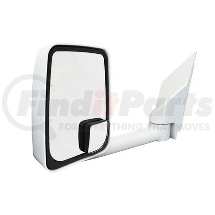 Velvac 714493 2020 Standard Door Mirror - White, 102" Body Width, 17.50" Arm, Standard Head, Driver Side