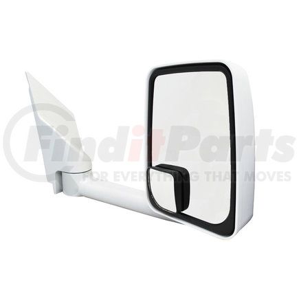 Velvac 714504 2020 Standard Door Mirror - White, 96" Body Width, 14.50" Arm, Standard Head, Passenger Side