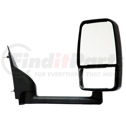 Velvac 714516 2020 Deluxe Series Door Mirror - Black, 96" Body Width, Deluxe Head, Passenger Side