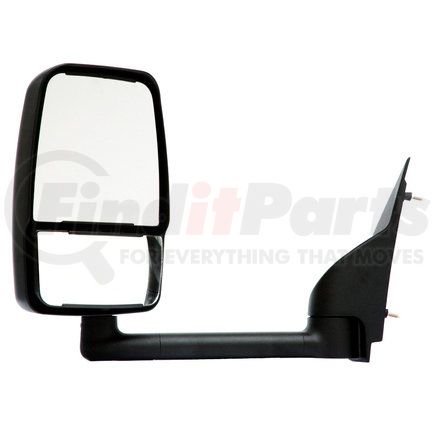 Velvac 714517 2020 Deluxe Series Door Mirror - Black, 96" Body Width, Deluxe Head, Driver Side