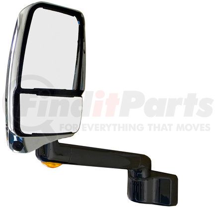 Velvac 719921 Door Mirror - 2030 Series, LH, Chrome/Black, Heated, Remote, Manual