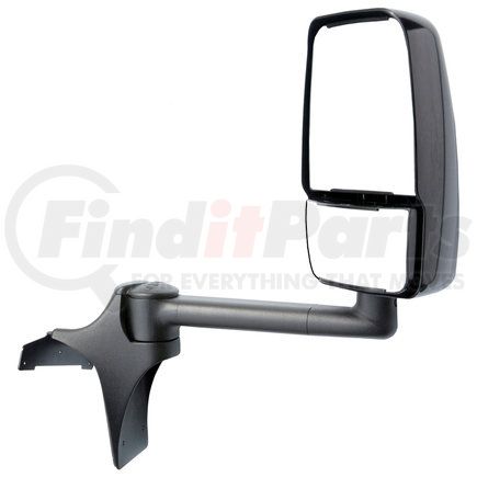 Velvac 728514 2020SS Deluxe Door Mirror - Black, 96" Body Width, Deluxe Head, Passenger Side