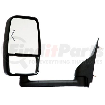 Velvac 728563 2020SS Deluxe Door Mirror - Black, 96" Body Width, Deluxe Head, Driver Side