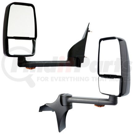 Velvac 728739 2020SS Deluxe Door Mirror - Black, 93" Body Width, Deluxe Head, Driver and Passenger Side