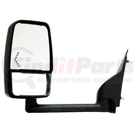 Velvac 728743 2020SS Deluxe Door Mirror - Black, 93" Body Width, Deluxe Head, Driver Side