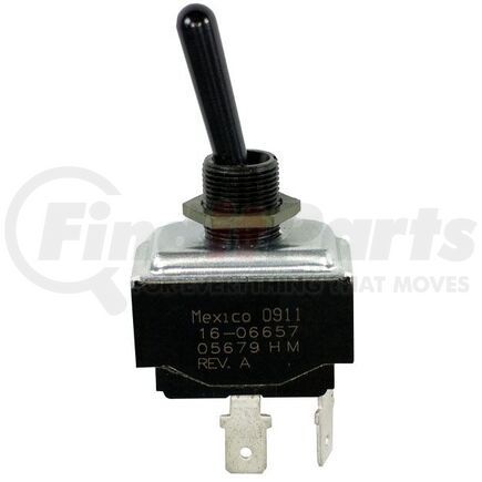 Peterbilt 16-06657 Toggle Switch - Metal, 2 Position, Double Pole, Single Throw, 4-Pin Blade Connector