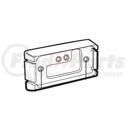 Truck-Lite 00792 Marker Light Mounting Bracket - For 15 Series Rectangular Shape Lights, 2 Screw Bracket Mount, Gray ABS