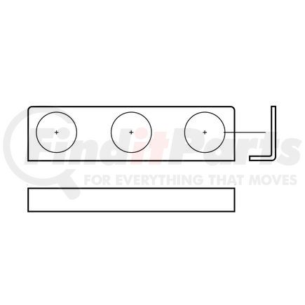 Truck-Lite 00814 ID Bracket Mount - 2-1/2 in Diameter Lights, Used In Round Shape Lights, Black Steel, Flange Mount