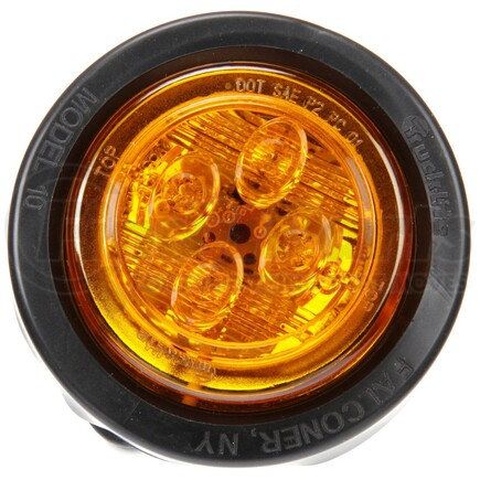 Truck-Lite 10076Y 10 Series Marker Clearance Light - LED, Fit 'N Forget M/C Lamp Connection, 12v
