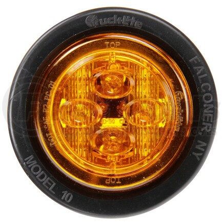 Truck-Lite 10086Y 10 Series Marker Clearance Light - LED, PL-10 Lamp Connection, 12v