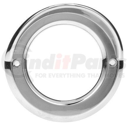 Truck-Lite 10719 Side Marker Light Grommet - Chrome Plastic, Grommet Cover for 10 Series and 2.5 in. Lights, Round