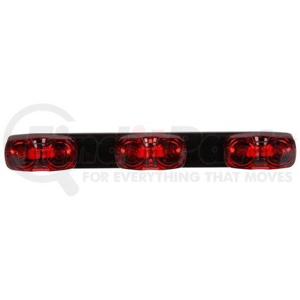 Truck-Lite 1215 Signal-Stat Identification Light - Incandescent, Rectangular, Red Lens, 3 Lights, 12V