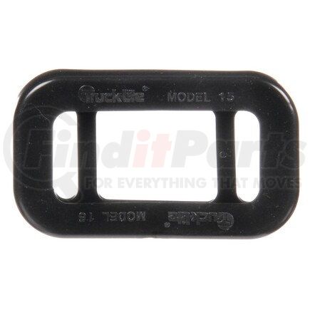 Truck-Lite 15702 License Plate Light Panel Grommet - Black PVC, Rectangular, Grommet for 15 Series and 1.5 x 3 in. Lights