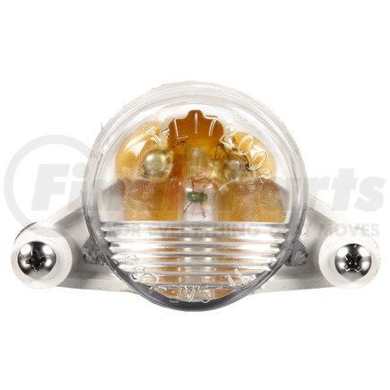 Truck-Lite 17001 17 Series License Plate Light - Incandescent, 1 Bulb, Round, White 2 Screw Mount, 12V