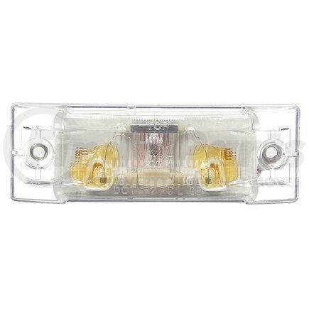 Truck-Lite 21004C Super 21 License Plate Light - Incandescent, 1 Bulb, Rectangular, Clear 2 Screw Bracket Mount, 12V