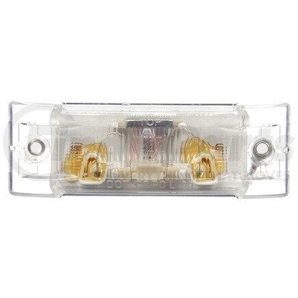 Truck-Lite 21204C Super 21 License Plate Light - Incandescent, 1 Bulb, Rectangular, Clear 2 Screw Bracket Mount, 12V