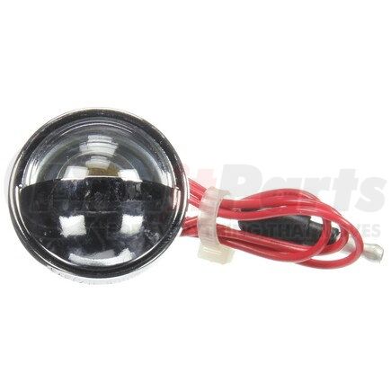 Truck-Lite 26331 26 Series License Plate Light - Incandescent, 1 Bulb, Round, Chrome Grommet Mount, 12V