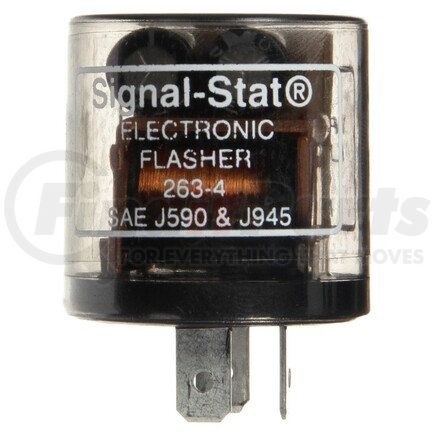 Truck-Lite 2634 Signal-Stat Flasher Module - 10 Light Electro-Mechanical, Plastic, 60-120fpm, 3 Blade Terminals, 24V