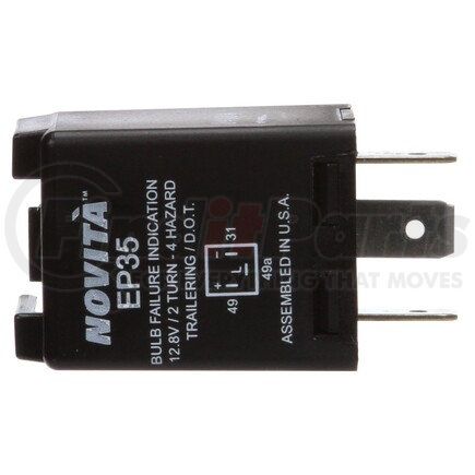 Truck-Lite 264 Signal-Stat Flasher Module - 4 Light Electro-Mechanical, Plastic, 70-120fpm, 3 Blade Terminals, 12V