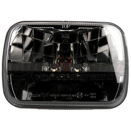 Truck-Lite 27490C Headlight - LED, 5"x7" Rectangular, 2 Diode, Polycarbonate Lens, 12-24V, ECE Right Hand Side