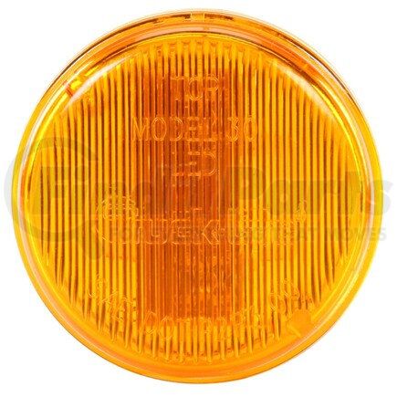 Truck-Lite 30070Y 30 Series Marker Clearance Light - LED, Fit 'N Forget M/C Lamp Connection, 12v