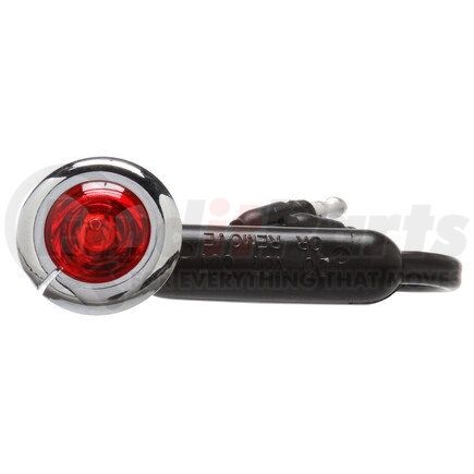 Truck-Lite 33062R Super 33 Auxiliary Light - LED, 1 Diode, Red Lens, Round Shape Lens, Chrome Flange, 12V