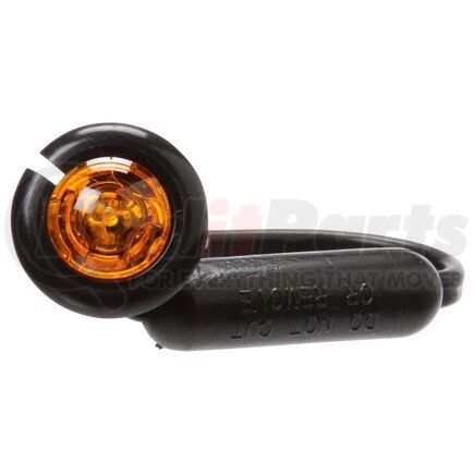 Truck-Lite 33066Y 33 Series Auxiliary Light - LED, 1 Diode, Yellow Lens, Round Shape Lens, Black Flange, 12V