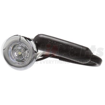 Truck-Lite 33067C 33 Series Auxiliary Light - LED, 1 Diode, Clear Lens, Round Shape Lens, Chrome Flange, 12V