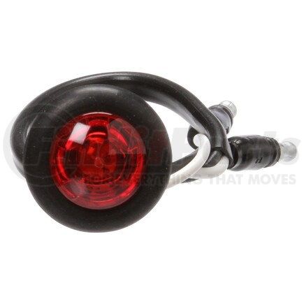 Truck-Lite 33065R 33 Series Auxiliary Light - LED, 1 Diode, Red Lens, Round Shape Lens, Black Grommet, 12V