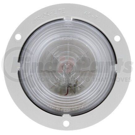 Truck-Lite 40224 40 Series Back Up Light - Incandescent, Clear Lens, 1 Bulb, Round Lens Shape, Flange Mount, 12v