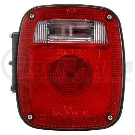 Truck-Lite 4023 Signal-Stat License Plate Light - Incandescent, Red/Clear Polycarbonate Lens, 3 Stud , 12V, Right Hand Side