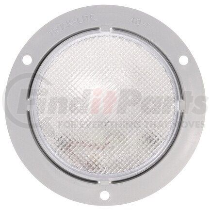 Truck-Lite 40223 40 Series Dome Light - Incandescent, 1 Bulb, Round Clear Lens, Gray Flange Mount, 12V