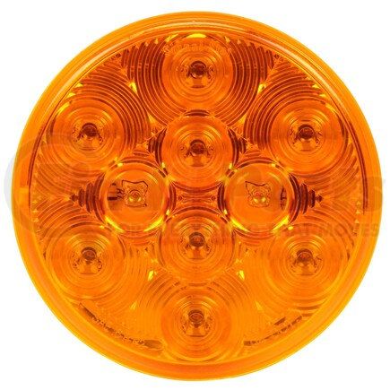 Truck-Lite 4058A Signal-Stat Turn Signal / Parking Light - LED, Yellow Round, 10 Diode, Grommet Mount, 12V