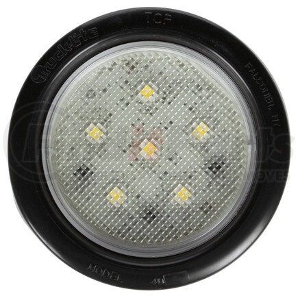 Truck-Lite 44057C 44 Series Dome Light - LED, 6 Diode, Round Clear Lens, Black Grommet Mount, 12V