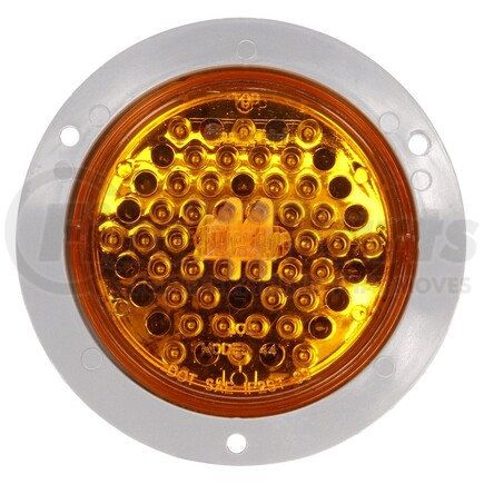 Truck-Lite 44104Y Super 44 Strobe Light - LED, 42 Diode, Round Yellow, Flange Mount, 12V