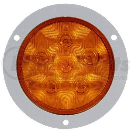 Truck-Lite 44107Y Super 44 Turn Signal Light - LED, Yellow Round Lens, 6 Diode, Flange Mount, 12V