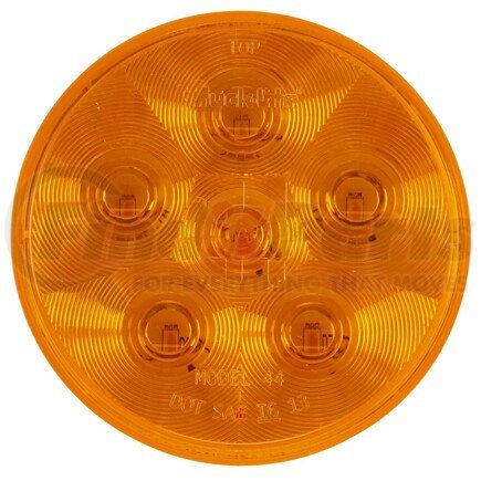 Truck-Lite 44281Y Super 44 Turn Signal Light - LED, Yellow Round Lens, 6 Diode, Grommet Mount, 12V
