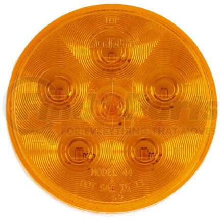 Truck-Lite 44283Y Super 44 Turn Signal Light - LED, Yellow Round Lens, 6 Diode, Grommet Mount, 24V