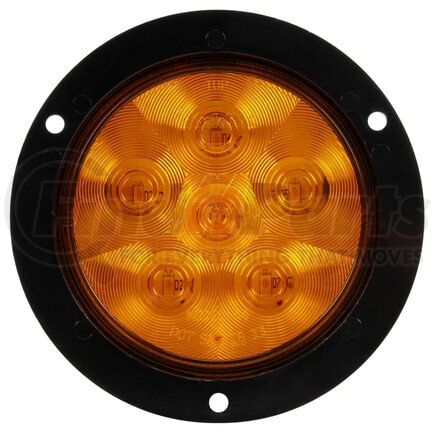 Truck-Lite 44286Y Super 44 Turn Signal Light - LED, Yellow Round Lens, 6 Diode, Flange Mount, 24V