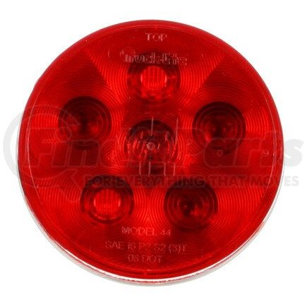 TRUCK-LITE 44302R Super 44 Brake / Tail / Turn Signal Light - LED, Fit 'N Forget S.S. Connection, 12v