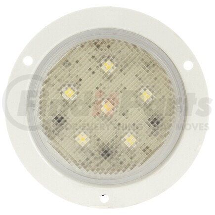 Truck-Lite 44352C Super 44 Auxiliary Light - LED, 6 Diode, Clear Lens, Round Shape Lens, White Flange, 12V