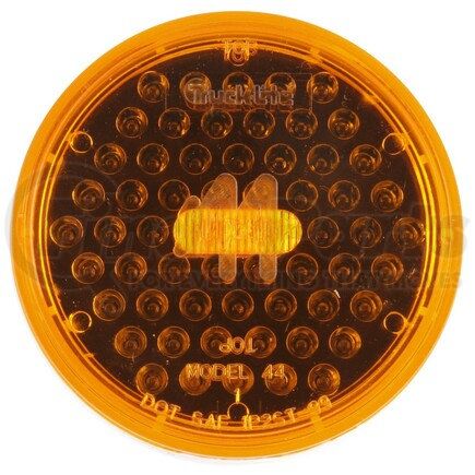 Truck-Lite 44871Y Super 44 Turn Signal / Parking Light - LED, Yellow Round, 60 Diode, Grommet Mount, 12V