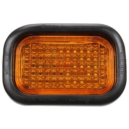 Truck-Lite 45051Y 45 Series Turn Signal Light - LED, Yellow Rectangular Lens, 70 Diode, Grommet Mount, 12V