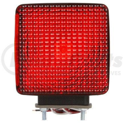 Truck-Lite 4742 Signal-Stat Pedestal Light - Incandescent, Red/Yellow Square, 1 Bulb, Dual Face, Vertical Mount, Side Marker, 2 Wire, 2 Stud, Stripped End