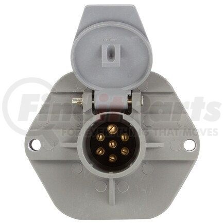 Truck-Lite 50863 50 Series Trailer Receptacle - 7 Split Pin, Grey Plastic, Surface Mount, 15A