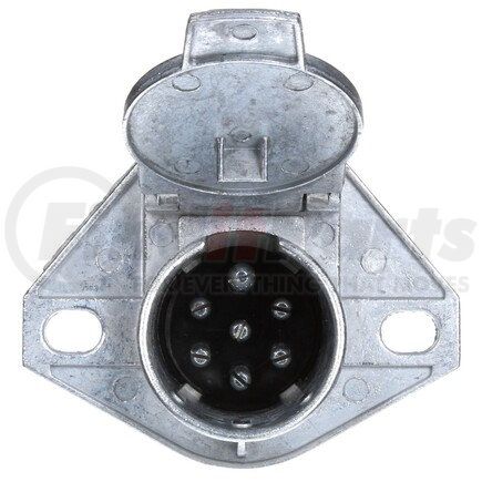 Truck-Lite 50896 50 Series Trailer Receptacle - 7 Split Pin, Silver Steel, Flush Mount