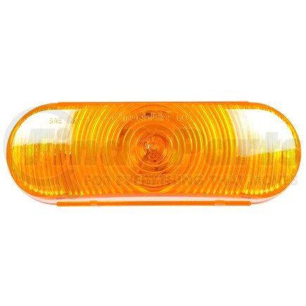 Truck-Lite 60002Y Super 60 Turn Signal / Parking Light - Incandescent, Yellow Oval, 1 Bulb, Grommet Mount, 12V, Black PVC Trim